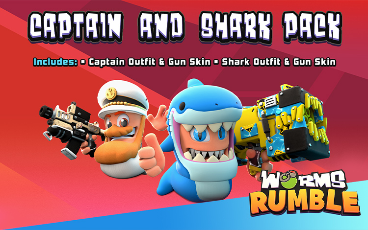 Worms Rumble - Captain & Shark Double Pack preview image