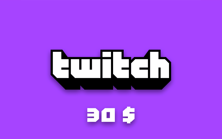 Карта оплаты Twitch 30 USD (США)