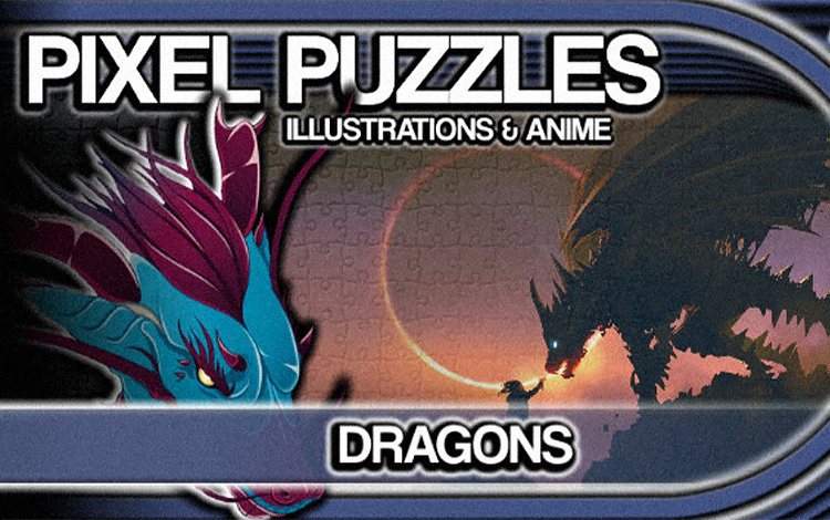 Pixel Puzzles Illustrations & Anime - Jigsaw Pack: Dragons preview image