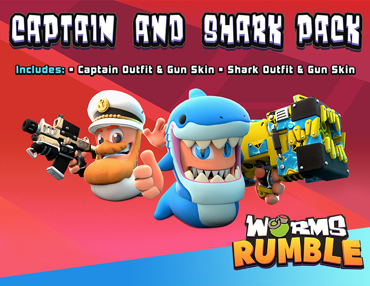 Worms Rumble - Captain & Shark Double Pack preview image