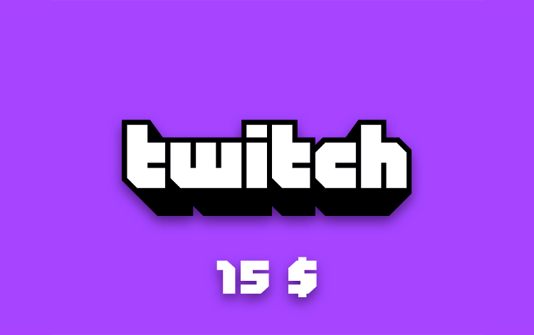 Карта оплаты Twitch 15 USD (США) preview image