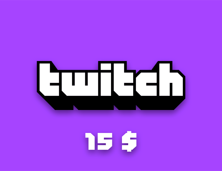 Карта оплаты Twitch 15 USD (США)