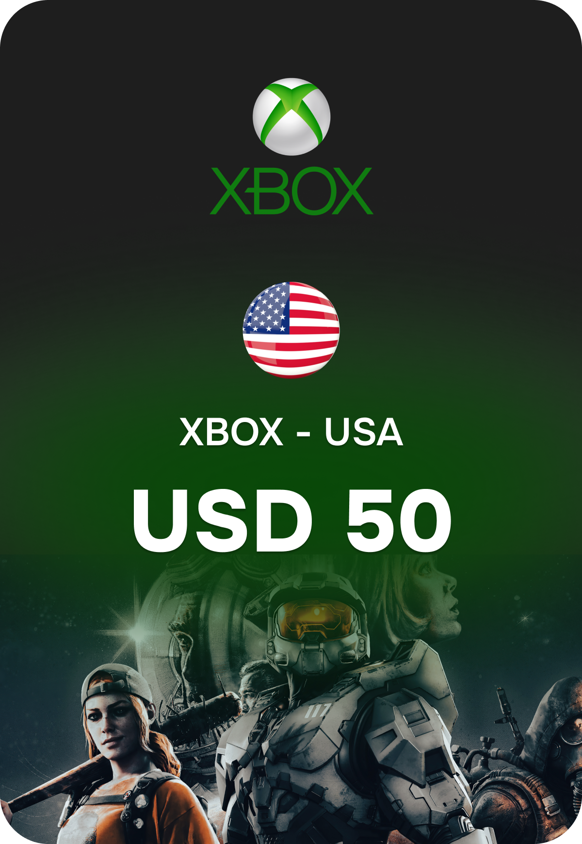 Карта оплаты Xbox 50 USD США preview image