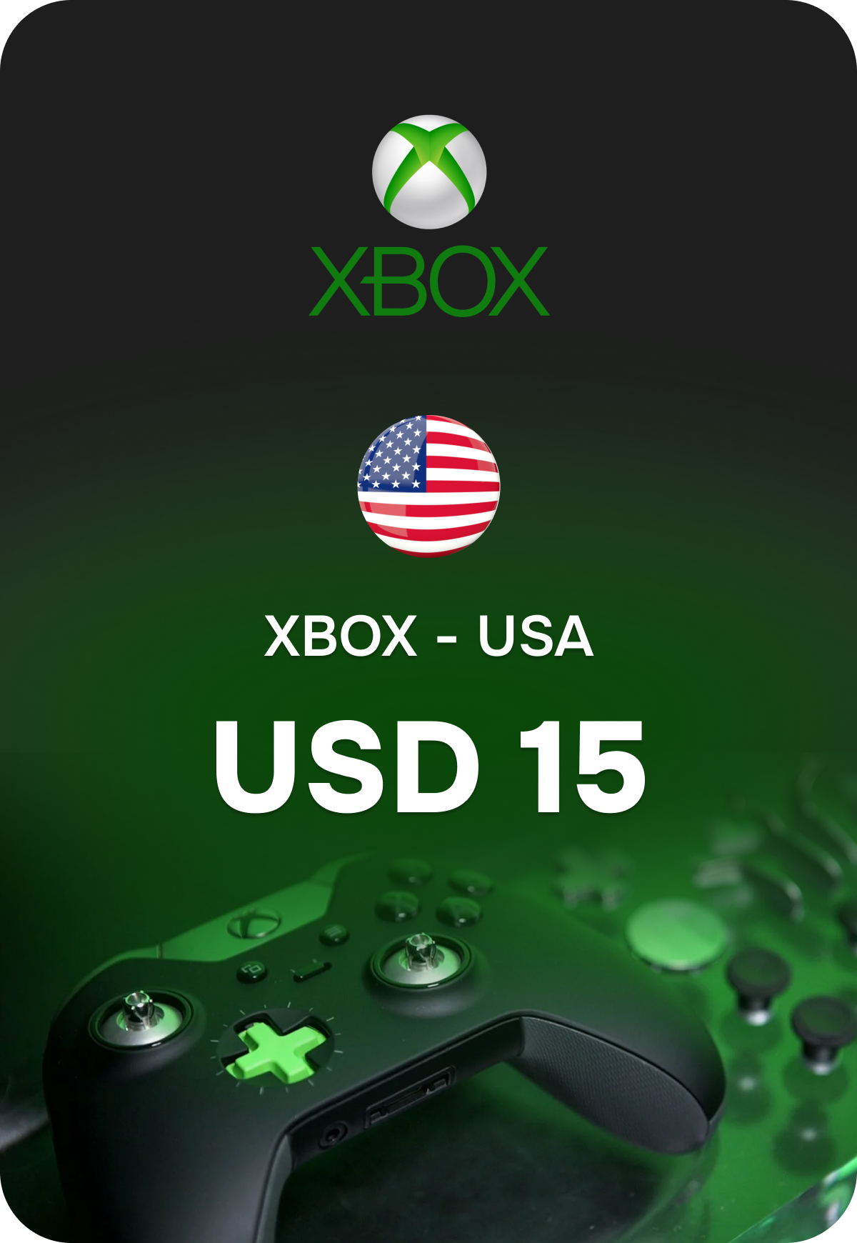 Карта оплаты Xbox 15 USD США preview image