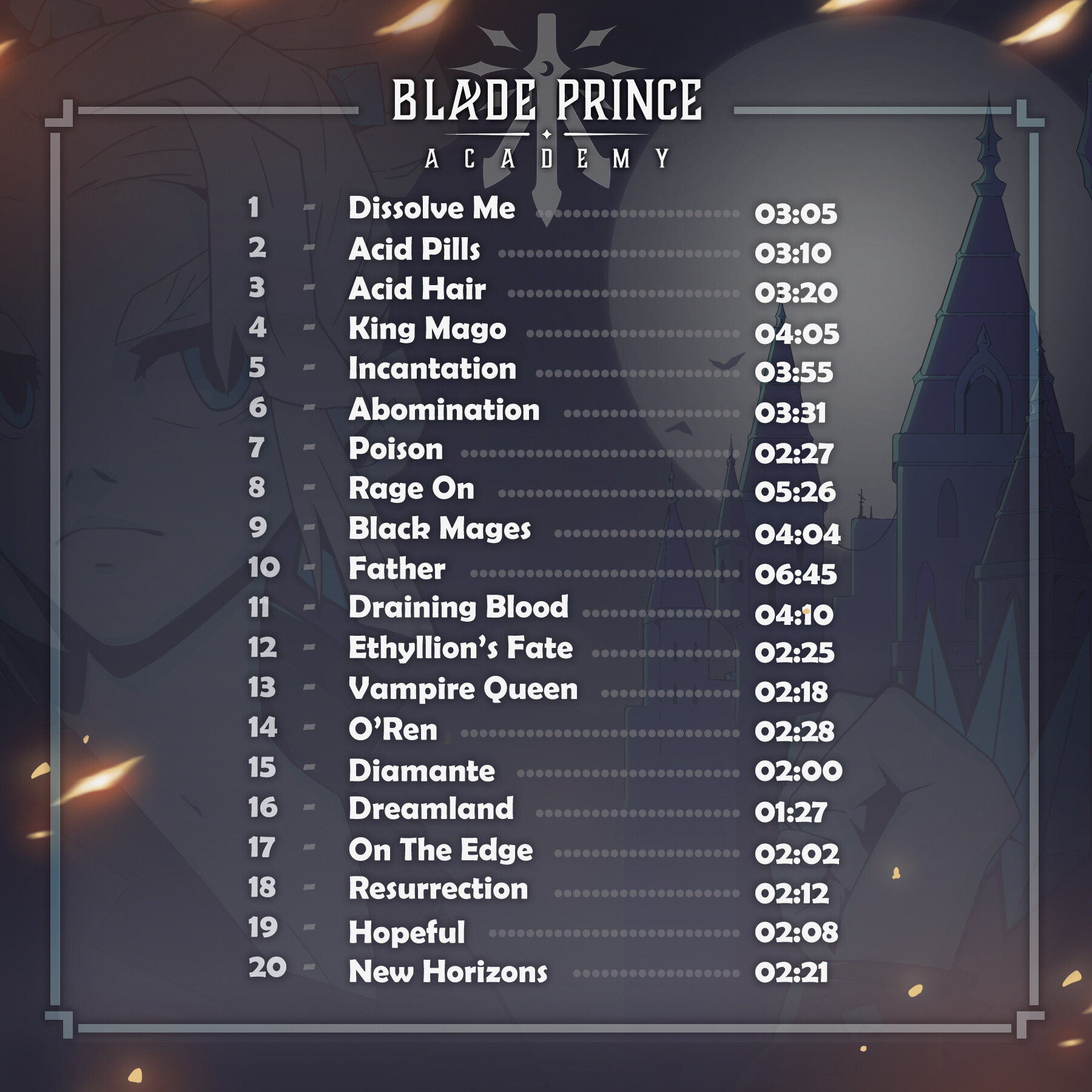 Blade Prince Academy - Soundtrack