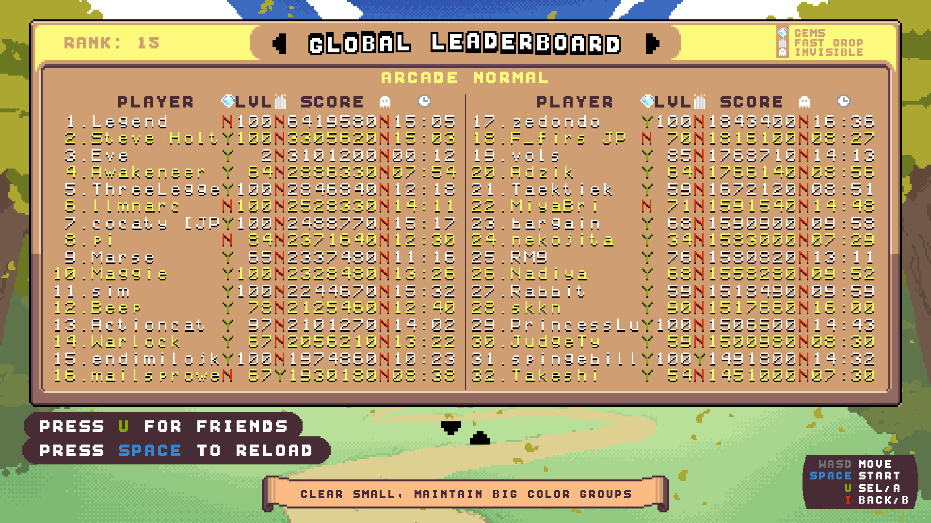 Raining Blobs