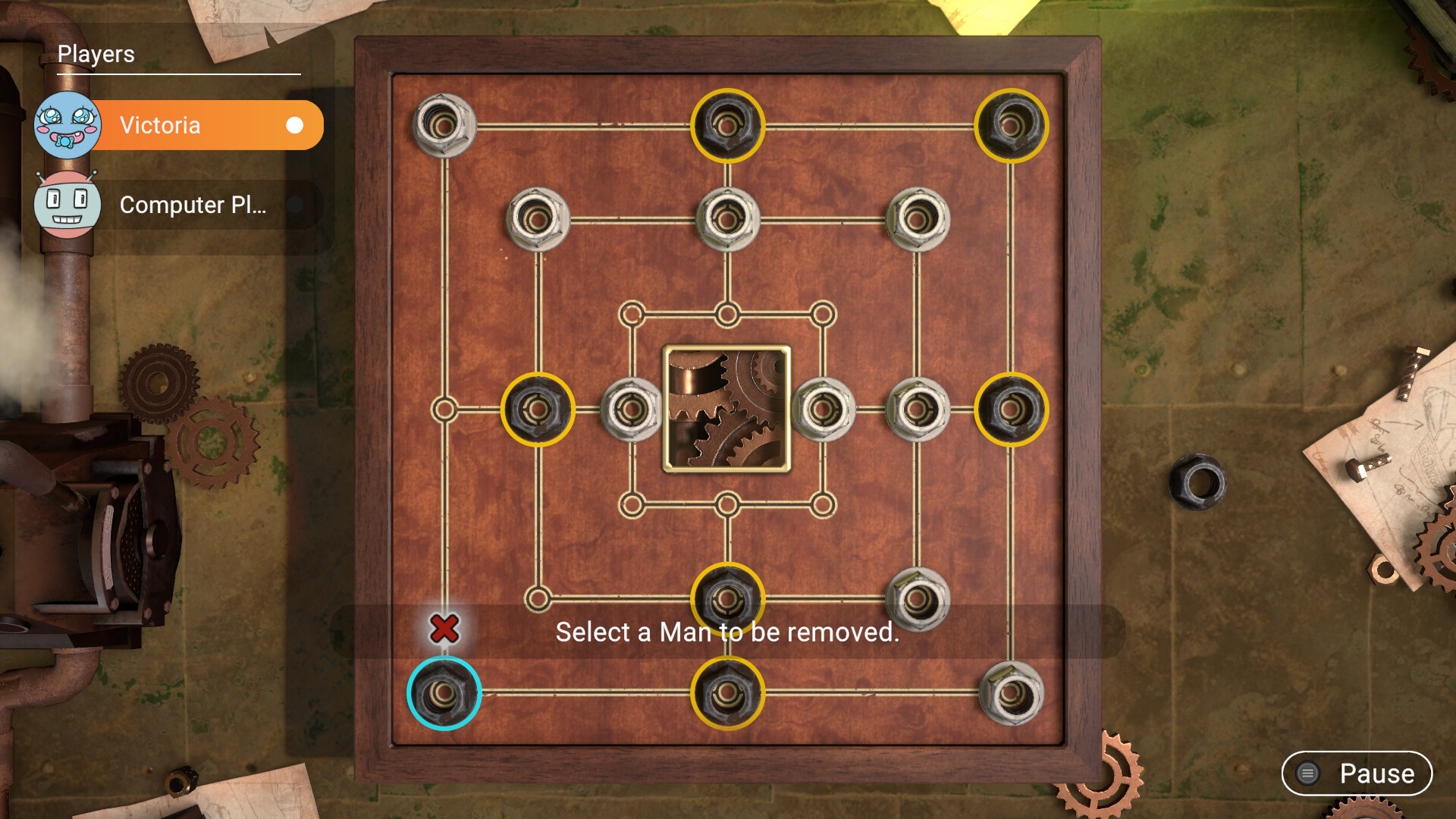 Backgammon + Checkers + Mills