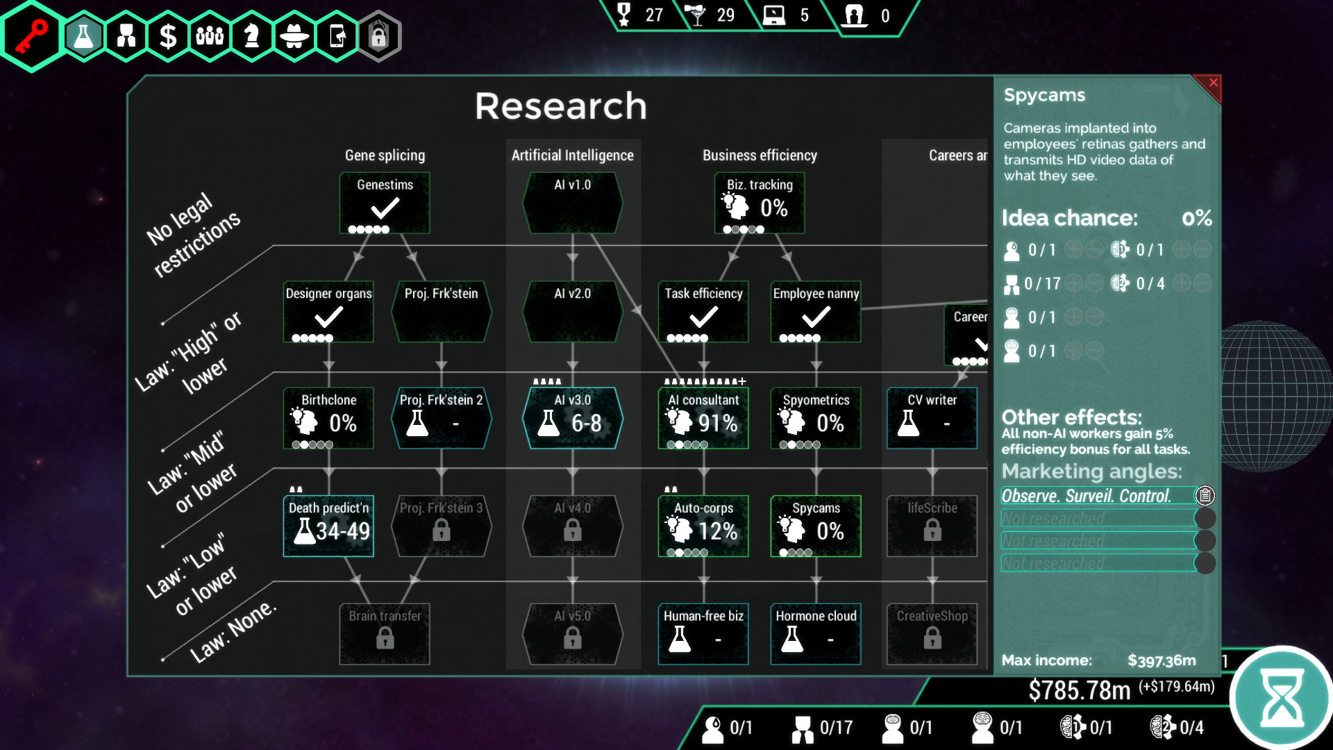 Spinnortality | cyberpunk management sim